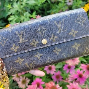 Authentic LV Sarah wallet brown monogram